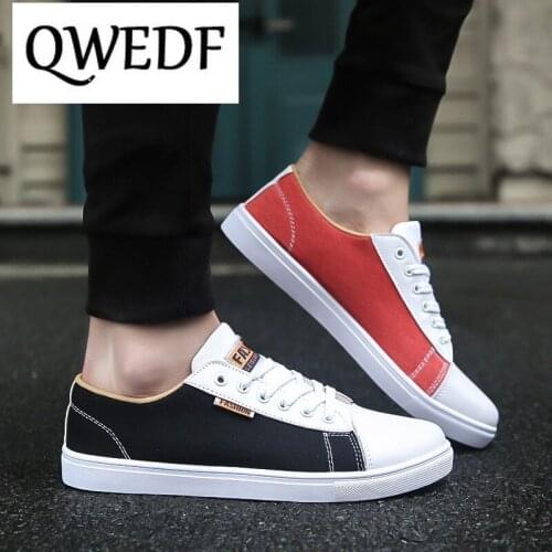 QWEDF Canvas tied Korean version of the color around the different colorsmens shoes casual Comfortable and breathable AH-01