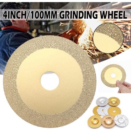 Grinding Disc 100mm Diamond Stone Discs Wheel Glass Cuttering Jewelry Rock Lapidary Saw Blades Rotary Abrasive Tools