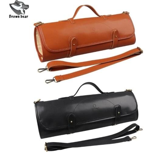 Chef Knife Bag Synthetic Leather Knife Bags Portable Rolling Carrying Case