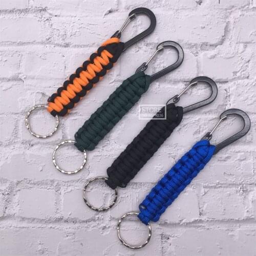 Outdoor Lanyard Tactical Rope Military Lanyard Nylon AntiLost Umbrella Rope Keychain Hanging Buckle Belt Carabiner Backpack Hook