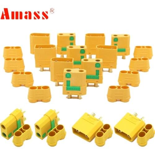 Amass XT90S XT90-S Bullet Connector Male/Female Anti Spark For Lipo Battery Connector FPV Drone Quadcopter Car Truck Toys