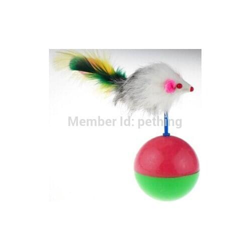 1pcs funny pet puppy cat toys Gyro interesting tumbler toys pet cat playing toys cat training toys