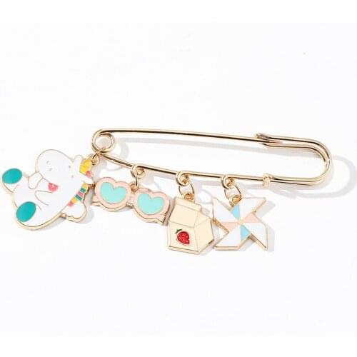 Cute Unicorn Kite Sun Glasses Pendant Brooch Fashion For Women Bag Lapel Pin Sweet Cartoon High Quality Pin Womens Jewelry Gift