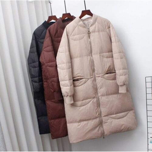 SEDUTMO Winter Long Warm Thick Duck Down Jackets Women Fashion Oversize Coat Autumn Slim Pocket Casual Parka ED1672