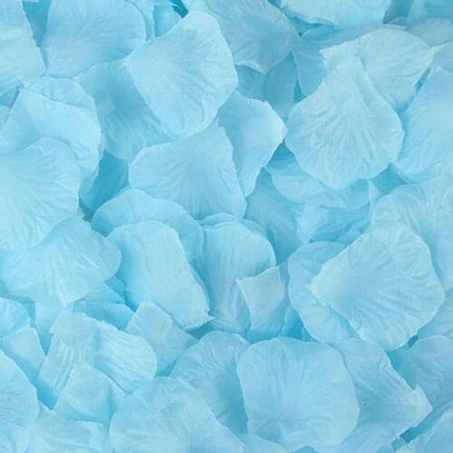 2000pcs/Lot Light Blue Silk Rose Petals Artificial Flower For Wedding Table Decorations Event Party Supplies Petals