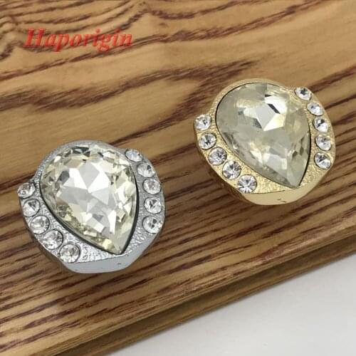 2x Crystal Kitchen Cabinet Drawer Knobs Jewelry Box Drawer Pull Furniture Drawer Handles Wardrobe Pulls Cupboard Shoes Box Knobs