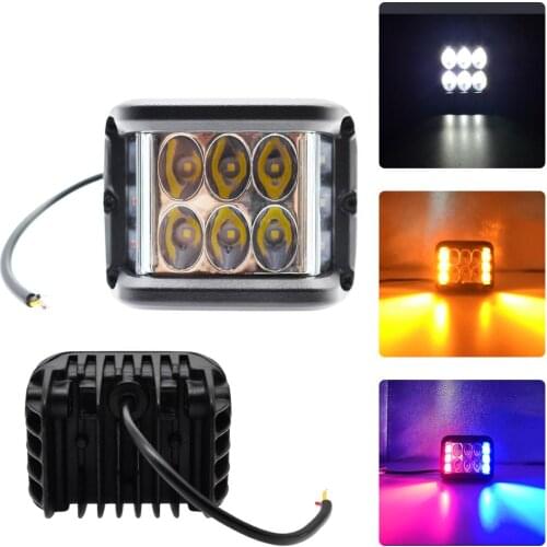 4Inch 60W Work Lamp Spot Flood Offroad Work Light Bar Headlights Strobe Light Driving Truck Turn Signal SUV ATV PickUp Car Led