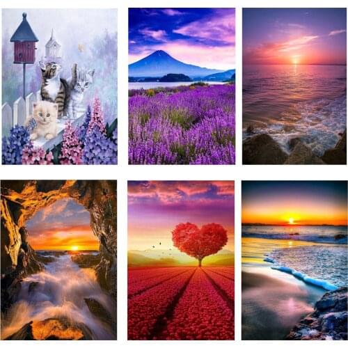 5D DIY Hobby Diamond Painting Embroidery Beautiful Forest Art Work Full Drill Mosaic Cross Stitch Rhinestones Picture For Home