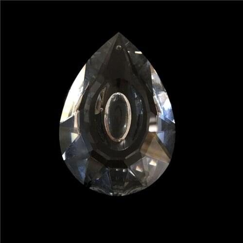 63mm Clear Crystal Wedding Chandelier Tear Shape Pendants One Hole Crystal Glass Chandelier Pendants For Wedding Decor