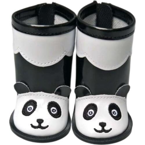 8cm doll shoes for 43cm new born baby doll shoes bear animal boots baby doll hightops 18 inch girl doll shoes black rainboots