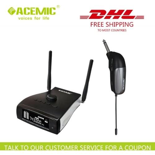 ACEMIC PR-8/GT-1 Professional Stage Antenna Diversity Wireless Guitar Bass Transmitter System