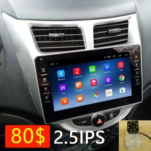 2din Android 9.0 car radio multimedia player navigatio for Hyundai Solaris accent Verna 2010 2011 2012 2013 2014 2015-16 camera
