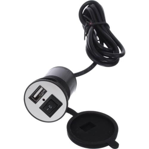 Car Boat Motorcycle Cigarette Lighter Sockets Power Plug Outlet Power Charger Adapter With Switch Cigarette Lighter USB Charger