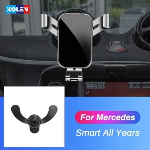 Car Mobile Phone Holder Gravity Stand For Mercedes Benz Smart 451 Fortwo 453 Forfour 360 Rotation Auto GPS Air Vent Mount Stand