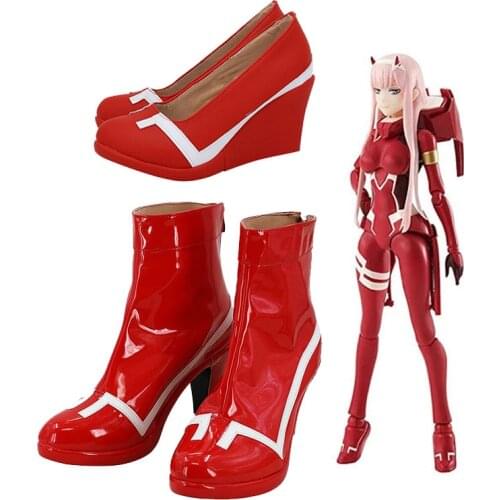 DARLING in the FRANXX ZERO TWO CODE:002 Anime Customize Cosplay Shoes Boots Halloween Party Props