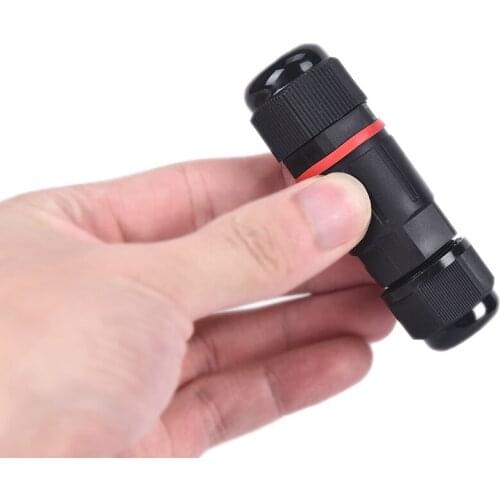 1 Piece Cable Connector Waterproof IP68 16A Electrical Wire Sealed 3 Pin Wire Connector 8.5cm x 2.5cm
