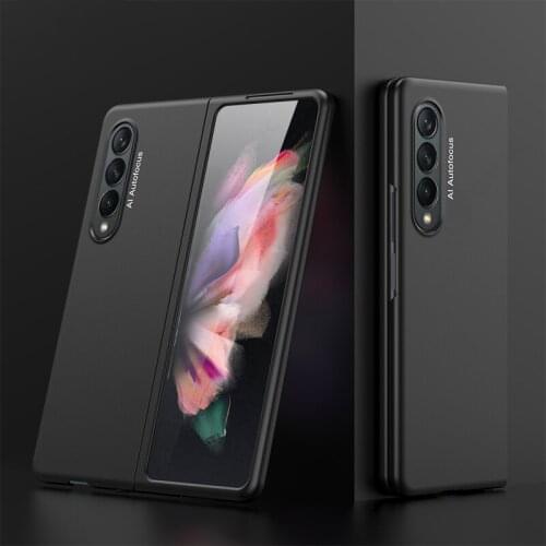 Case For Galaxy Z Fold 3 5G Armor Matte Camera Protective Anti-knock Hard Plastic Cover For Samsung Z Fold3 5G Case