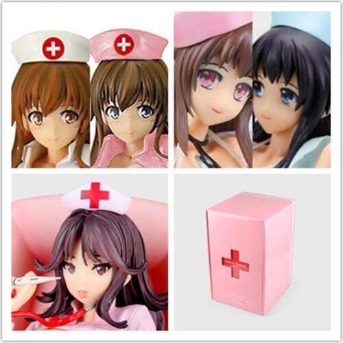 Action Figure Collectible Model Doll Soldier Set Vinyl Doll Second Edition Japan Anime Girls Sexy ER Nurse Kotone PVC Pink