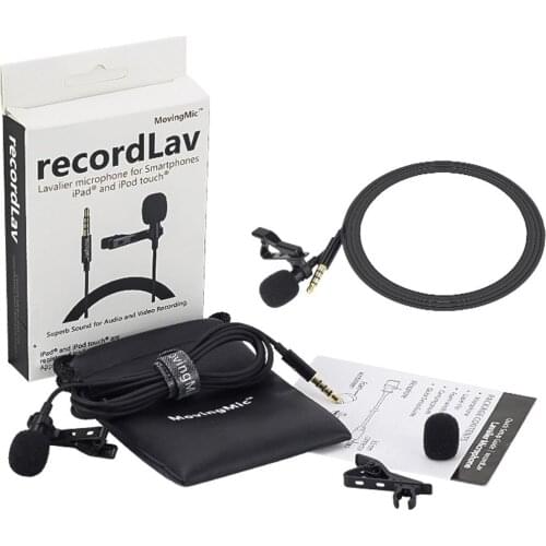 3.5mm Plug Clip On Lapel Condenser Microphone Hands Free Omnidirectional Mic