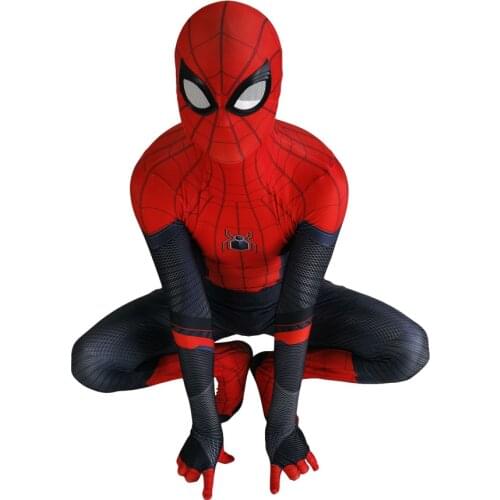 Adult/Kids Far From Home Peter Parker Cosplay Costume Zentai Halloween Costume SuperHero Bodysuit Jumpsuit
