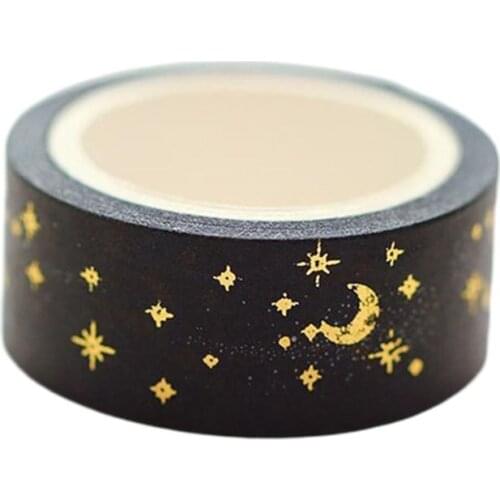 Creative Flashing Gold Leaf Festival Decorative Masking Washi Tape Diy Diary Scrapbooking Practical Tape