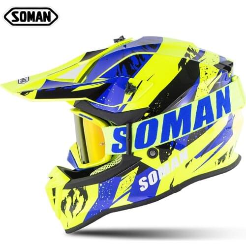 ATV Motocross Dirt Bike Motorcycle Downhill Off-Road MTB Mountain Bike Helmet DOT Approved Motocross Helmets for Adults Men