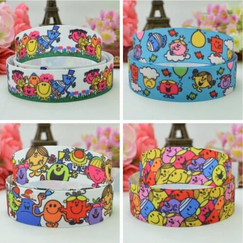 10 Yards 22mm 7/8" Cute cartoon Printed grosgrain ribbon hair bow Headwear DIY hair accessories retail
