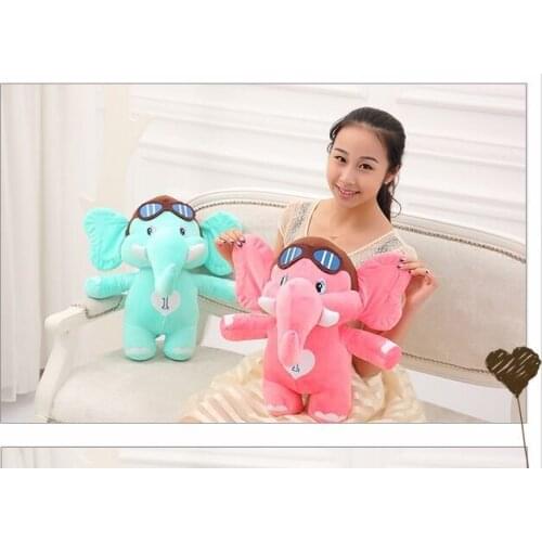 Stuffed toy Flying Elephant plush toy Pilot elephant pillow toy,birthday gift t6824