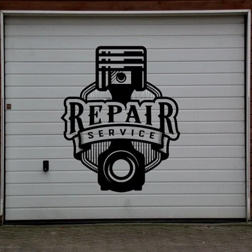 Car Repair Service Retro Style Wall Sticker Motor Service Garage Workshop Wall Art Decoration A001417