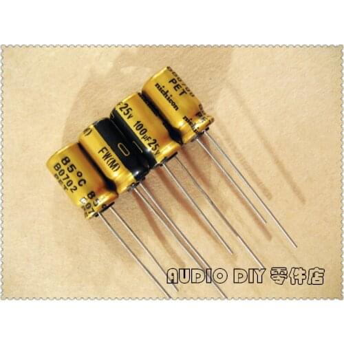 Nichicon FW Series 100uF 25V100uF Audio Electrolytic Capacitor