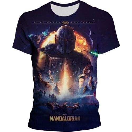 New Hot sale 3D Print kids T Shirt Star Wars Mandalorian T-shirt Men Women Children Fashion Tops Boy Girl Kids Casual Cool Tees