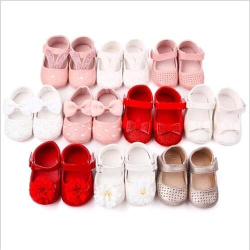 New Baby Girl Shoes Infants Soft Sole PU First Walkers Spring Autumn Baby Girls Princess Shoes
