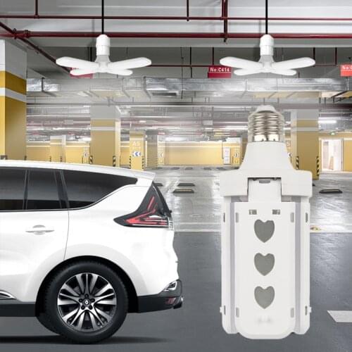 New 30W LED Fan Garage Lights E27 Bulb 6500K 3000LM 85-265V Led High Bay Lamp Super Bright Industrial Lighting For Workshop
