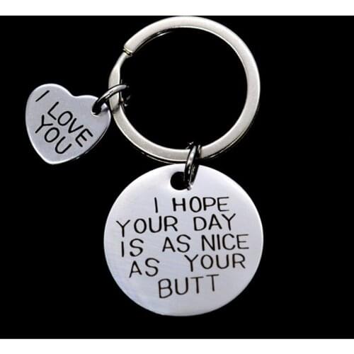 Valentines Day Gift Alloy Letter Keychain Love Gift Anniversary Gift For Girlfriend Present Party Favor