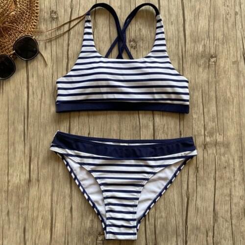 Striped Swimsuit Bikinis Push Up Swimwear Women 2019 Beach Wear Swim Suit Brazilian Bikini Set Bathing Suit Girls Swimming Suits