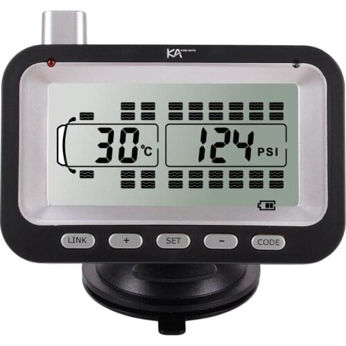 Pre-programmed sensors all time display commercial equipment tire pressure and tire temperature monitoring system