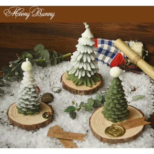 Christmas Tree Candle Creative Aromatherapy Nordic Smokeless Soy Candle Handmade Fragrance Cera Para Velas Home Decor DE50LZ
