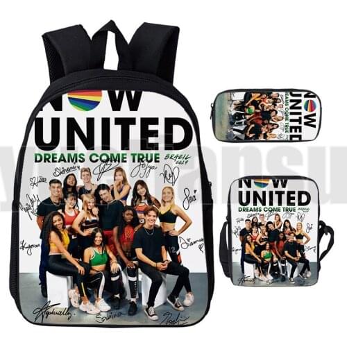 Fashion 3D Print Now United Backpack Men Women Anime Schoolbags Teenager UN Team Bookbag 3 Pcs/Set Now United - Better Album Bag