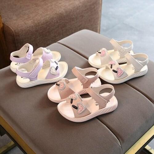 Girls Sandals Gladiator Flowers Sweet Soft Childrens Beach Shoes Kids Summer Floral Sandals Princess Fashion Cute High Quality