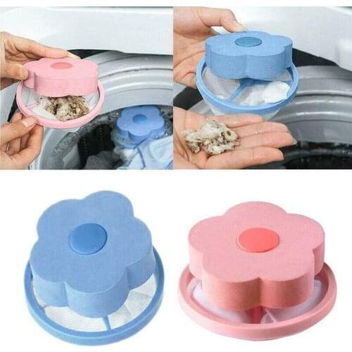 Washing Machine Flower Shape Mesh Filter Bag Laundry Hair Catcher Remover Floating Laundry Ball Filtration Device Cleaning Tools