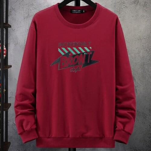 Men large size hedging sweatshirt spring autumn new round neck pullover loose coat plus size Fat sportswear casual top 10xl