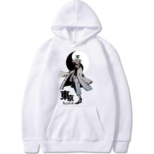 Tokyo Revengers Chifuyu Hot Anime Hoodie Long Sleeve Loose Tops Print Winter Male and Female