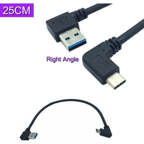 USB3.1 (Type-C)Male USB Data Sync & Charge Cable Connector(Black) 0.25m