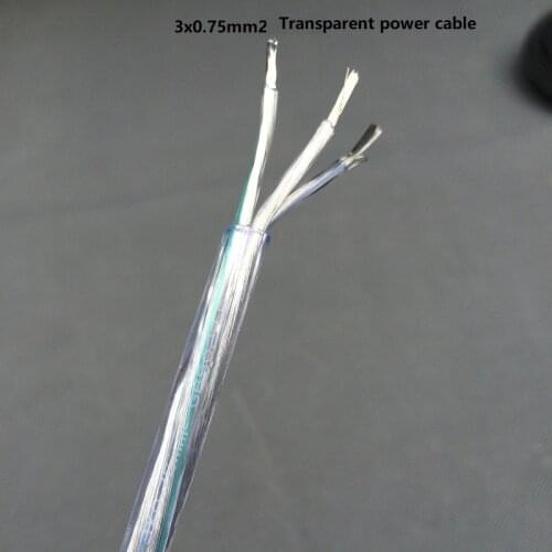 VDE H03VV-F 70 degree 300V transparent or black 3*0.75mm sheath power cord PVC insulated PVC sheathed flexible round cords