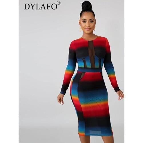 Knitted o neck bodycon dress Women elegant long sleeve high waist long dress Female 2019 autumn winter party sexy dress vestidos