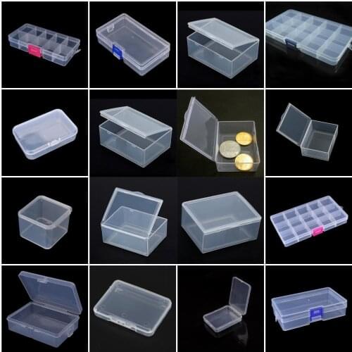1pc Adjustable 1-15 Grids Compartment Plastic Storage Box Jewelry Earring Bead Screw Holder Case Display Organizer Container