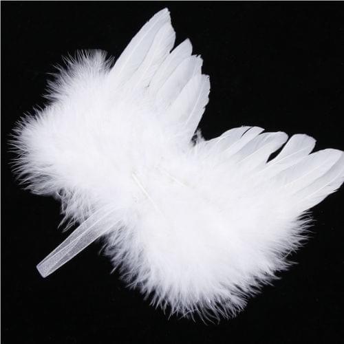 10PCS Angel White Feather Wing Christmas Tree Decor Hanging Ornament Wedding