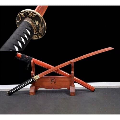 103cm Iaido High-grade Mahogany Material Collection Grade Japanese Tatsu Yamashiro Wooden Sword Props Alloy Fittings