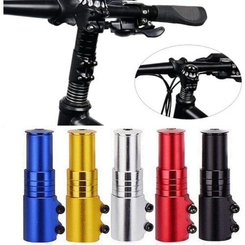 138/124mm Bike Handlebar Stem Riser Up Fork Extender Heads Up Bicycle Adaptor Durable MTB Mountain Stem Bike Front Fork Higher