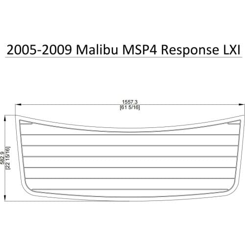 2005-2009 Malibu MSP4 Response LXl Swim Platform Pad Boat EVA Teak Decking 1/4" 6mm